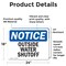 Signmission Outside Water Shutoff, 24 in W x Rectangle, Vinyl Decal OS-2PACK-NS-D-1824-L-17080 - alternate 3